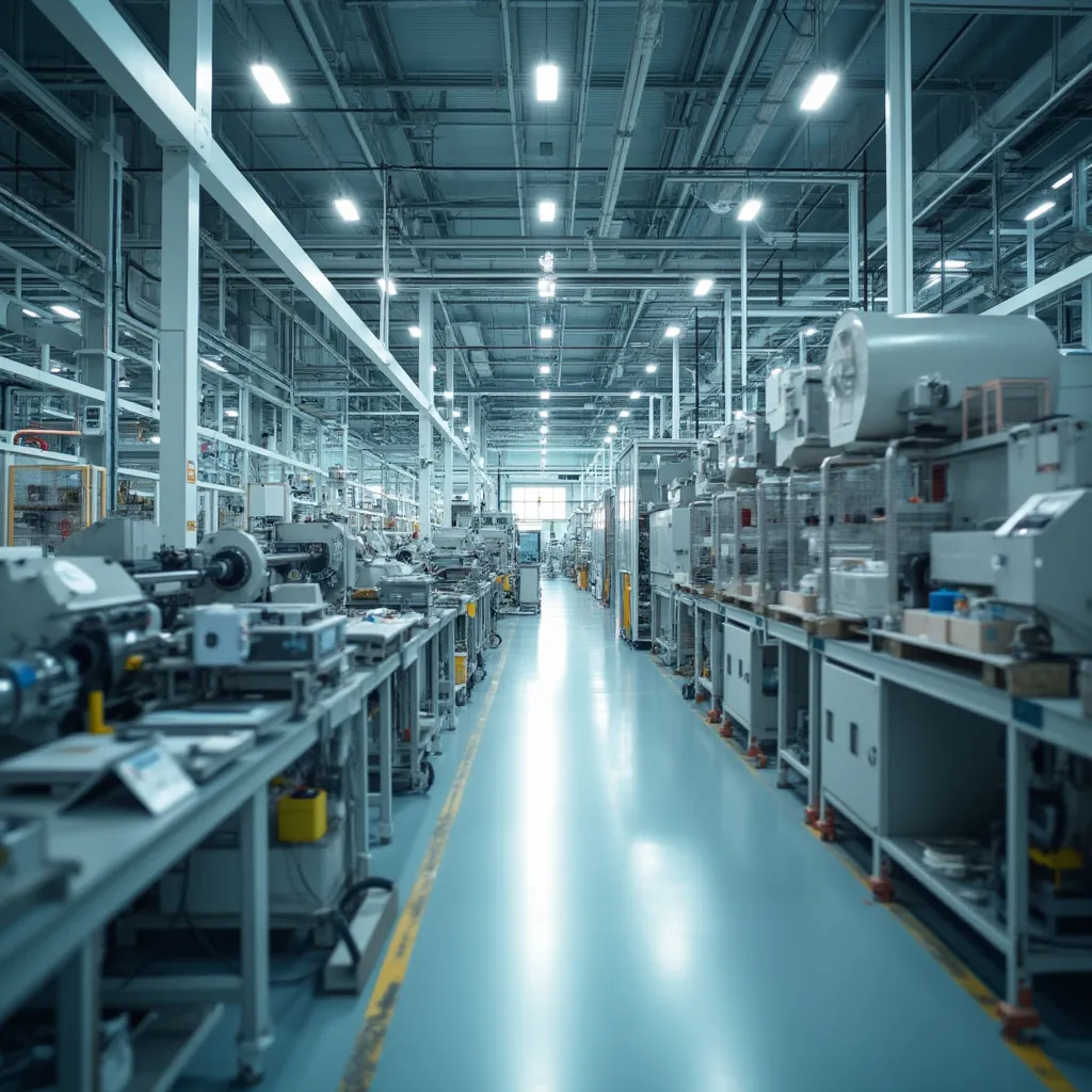 Usine moderne appliquant les normes ISO