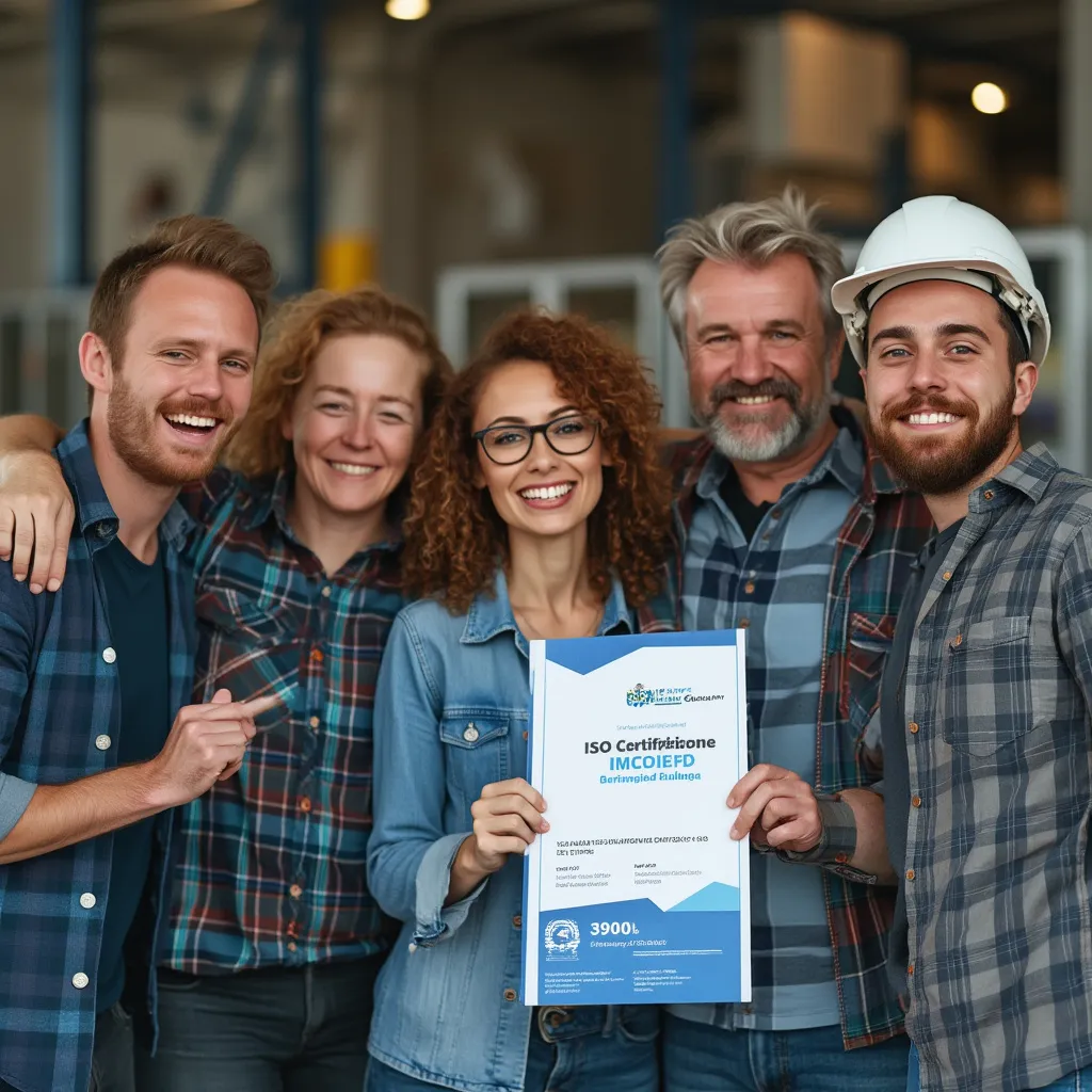 Équipe projet ISO célébrant une certification