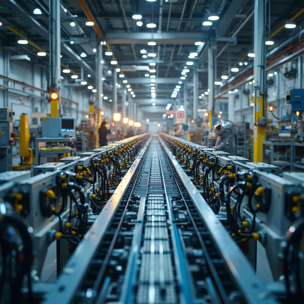 Usine de production française moderne et automatisée